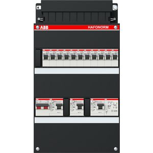 Installatiekast 11x achter 3x 30mA + T + HS 1-f