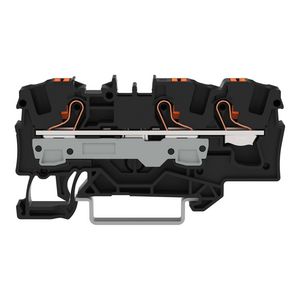 3-draads rijgklem Met drukknop 6 mm² zwart VVE=25