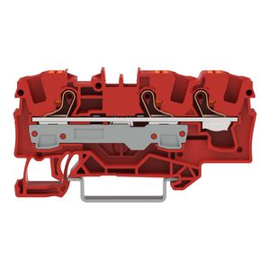 3-draads rijgklem Met drukknop 6 mm² rood VVE=25