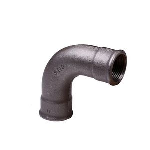 Bochtkoppeling 90° malleabel nr.2 zwart 2"bn.