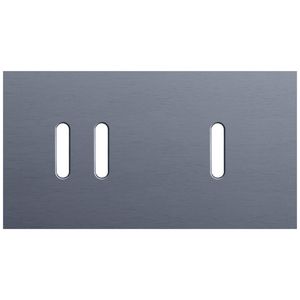 Tweevoudige afdekpl. horizontaal 71mm centerafstand een twee