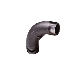 Bochtkoppeling 90° malleabel nr.3 zwart 3/4"bt.