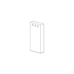 Houder voor handdoekhouder Wandhouder 25x61x10mm chr