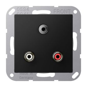 Afdekking A500 matzwart voor Audio/Jack