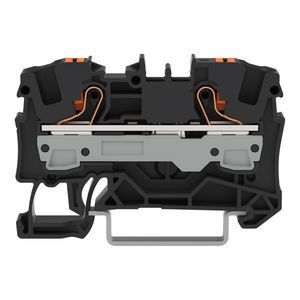 2-draads rijgklem Met drukknop 6 mm² zwart VVE=50