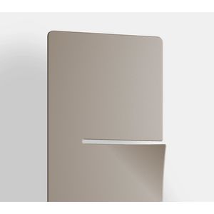 Elektr. radiator INEO I-rechts-EL 600x1400mm 660W 9810 Quarts Brown incl. thermostaat WRS wit (batterij)
