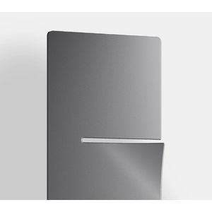 Elektr. radiator INEO I-rechts-EL 600x1400mm 660W 9829 Graphit Metallic incl. thermostaat WRS zwart (batterij)