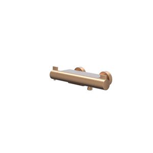 Badthermostaatkraan PACT hoh 150mm cooltouch cascade uitloop geborsteld mat koper incl. s-koppelingen