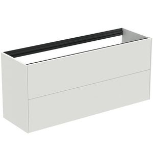 Conca wastafelmeubel 120x37x55cm 2 laden zonder afdekblad matt white