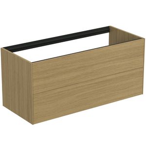 Conca wastafelmeubel 120x50x55cm 2 laden zonder afdekblad light oak