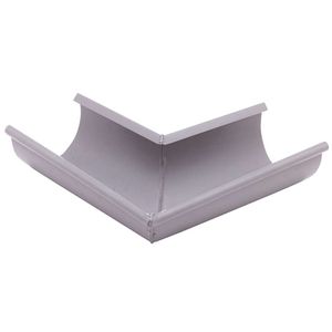 PVC mastgoot buitenhoek (5") grijs