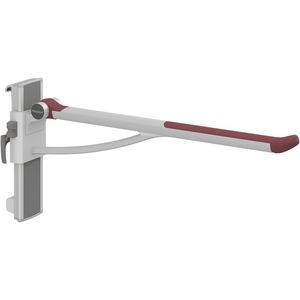 Toiletsteun 850mm zijw. links montage wandrail PLUS rood