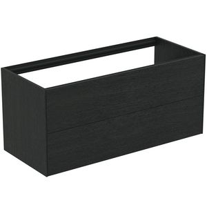 Conca wastafelmeubel 120x50x55cm 2 laden zonder afdekblad smoked oak