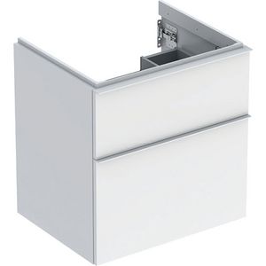 iCon wastafelonderkast 2x la 60cm wit hoogglans / greep wit