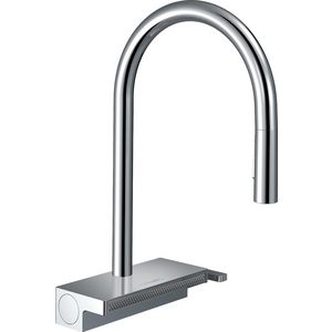 Aquno Select M81 1-hendel keukenkraan 170 uittrekbare vuistdouche 3 straalsoorten chroom