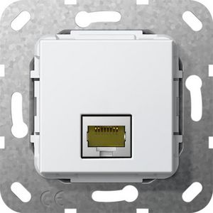 MJ RJ45 cat.6A 10 Gbit kppl. Basiselement zuiver wit