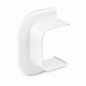 Eindstuk plafond/wand 65x50mm wit PVC RAL9010