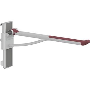 Toiletsteun 850mm zijw. rechts montage aan wandrail PLUS rood (incl. rail)