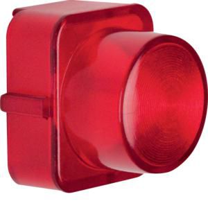 Lens v drukknop/lichtsignaal-element E10 rood transp.