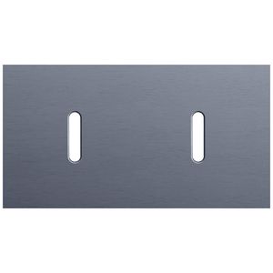 Tweevoudige afdekpl. horizontaal 71mm centerafstand twee enk