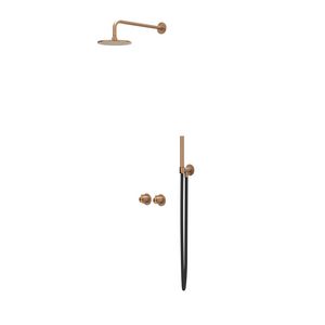 Regendoucheset inbouw TRIBE rvs geborsteld mat koper CST3IGKACCA