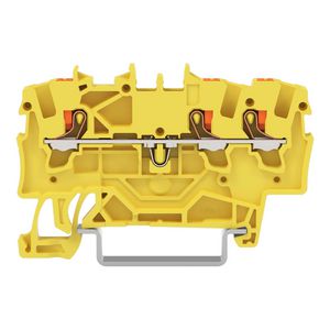 3-draads rijgklem Met drukknop 1,5 mm² geel VVE=100
