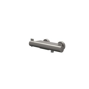 Badthermostaatkraan PACT hoh 150mm cooltouch cascade uitloop geborsteld metal black PVD incl. s-koppelingen