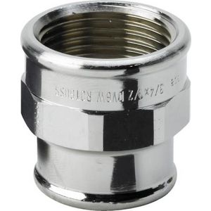 Draadsok verlopend brons verchroomd 3/4"x1/2" (2x bn.) 3240 VVE=5