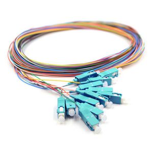 SC/upc Pigtail MM OM3 12 stuks 30mm gestript 2 meter