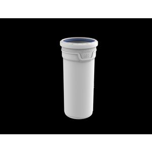 Lengte a 25cm PP AS+ riool afvoerbuis 125mm lichtgrijs geluidsarm 1x mof