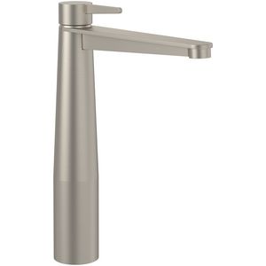 Eengreeps wastafelkraan verhoogd Conum Brushed Nickel Matt