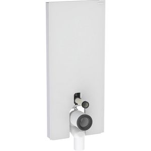Reservoir MONOLITH 114cm tbv staand closet front: Wit Glas,Zijafw.Geb,Alu.