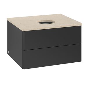 Wastafelonderkast Antao 600x360x500mm Black Matt Lacquer K18013PD