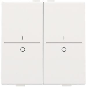 2-voudige toets met opdruk I en 0 RF schakelaar/knop white c