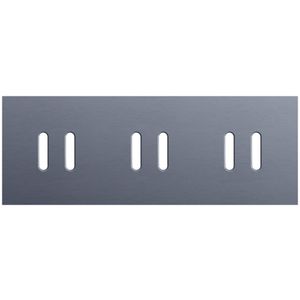 Drievoudige afdekpl. horizontaal 71mm centerafstand drie twe