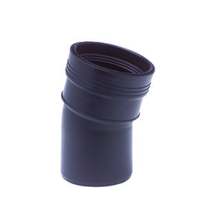 PPC bocht 15° 125mm zwart mof/spie