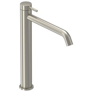 Wastafelmengkraan BOND L-size sprong 208mm highriser coldstart geborsteld nickel