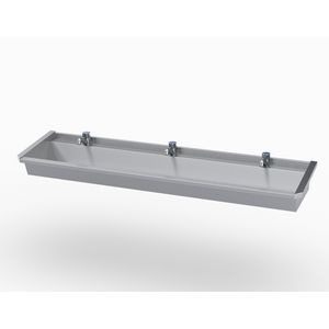 Sanilav 5.0 RVS wasgoot m/ kraanbank 180cm 3pl-uitv L1