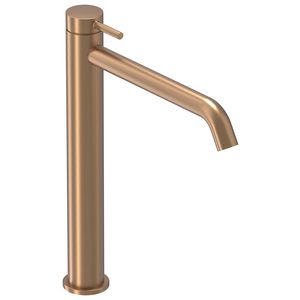 Wastafelmengkraan BOND L-size sprong 208mm highriser coldstart geborsteld mat koper