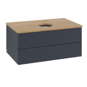 Wastafelonderkast Antao 800x360x500mm Mid.Blue Matt Lacquer K19151HG