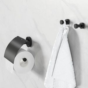 Closetrolhouder zwart met klep NEMOX BLACK