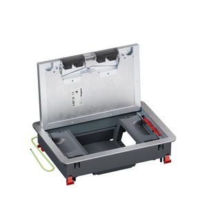 Dekselset metaal rechth.tapijtr.+inbouwframe vert.8mod. beto