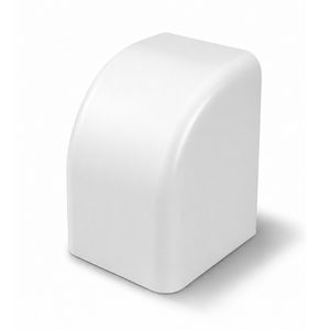 Eindkap 125x75mm wit PVC RAL9010