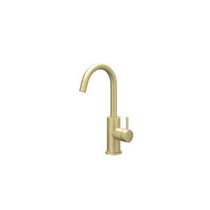 Wastafelmengkraan BOND draaibare uitloop sprong 125mm coldstart geborsteld mat goud