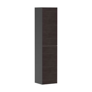Hoge kast Slate Matt Grey / front dark oak 400/360 scharnieren links Xevolos E 54220730