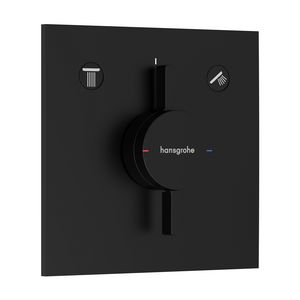 DuoTurn E afbouwdeel tbv inbouwkraan voor 2 functies mat zwart