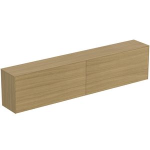 Conca wastafelmeubel 240x37x55cm 2 laden afdekblad zonder uitsnijding light oak