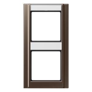 Afdekraam 2-voudig tekstveld verticaal A500 mokka VVE=10