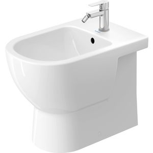 D-CODE #272310 Staand bidet wit hoogglans 570mm met kraangat met oeverloop