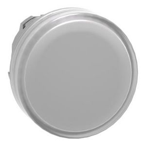 Kop controlelampje Ø22mm rond glad kapje Wit